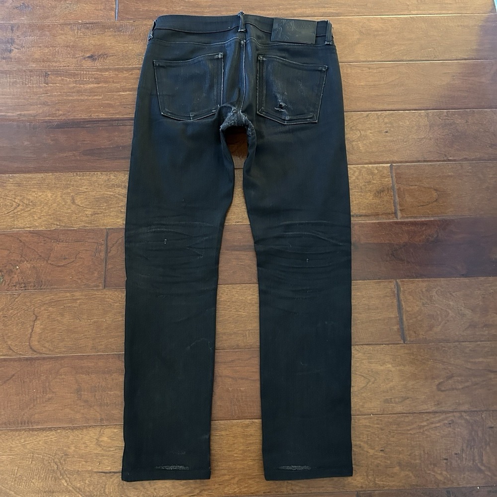 Naked And Famous Black Power Stretch Super Skinny Guy Jeans Men's Size 32